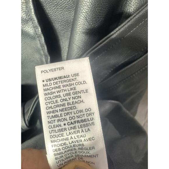 NWT TEREA womens Everlee Vegan Leather Belted Coat- BLK SZ X-Large‎ - Picture 11 of 11